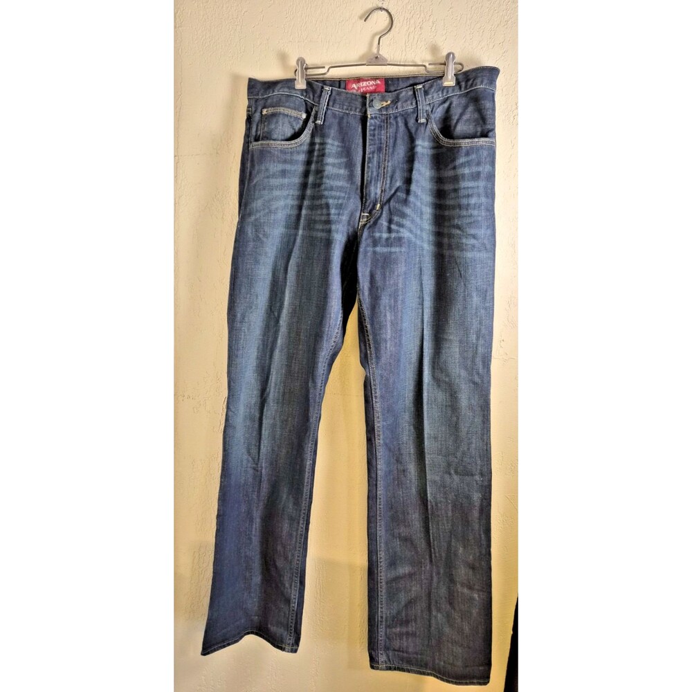 Arizona Jeans Men’s 36x34 Blue Dark Wash Loose Straight very good
